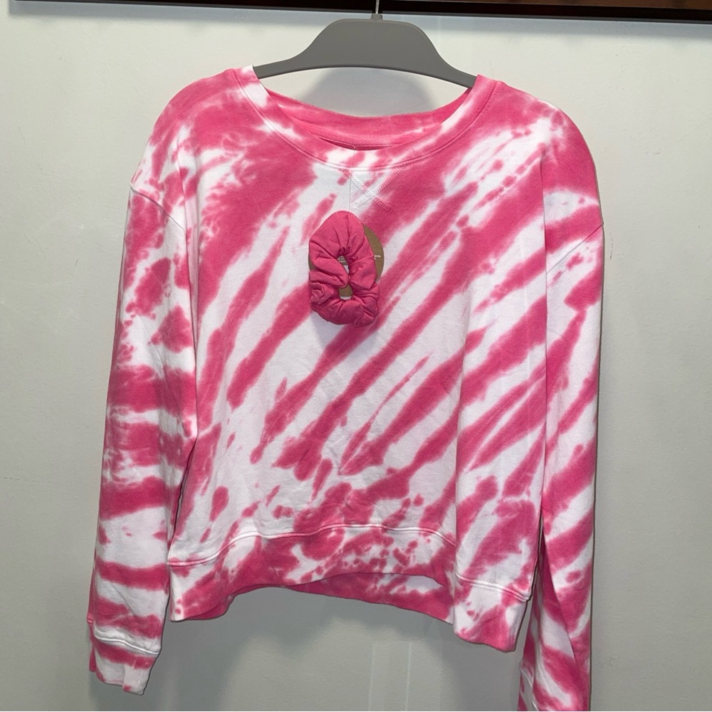Splendid pink sweatshirt tie-dye Juniors size small new with tags